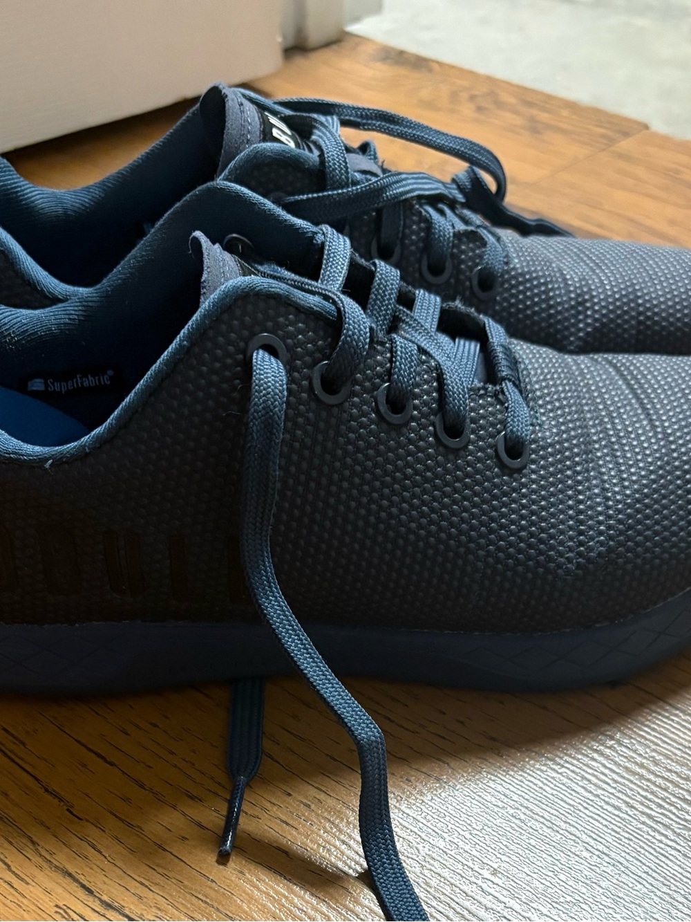 NOBULL Navy Knit Lace-Up Sneakers